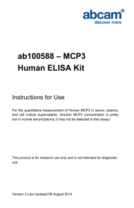 ab100588 – MCP3 Human ELISA Kit Instructions for Use