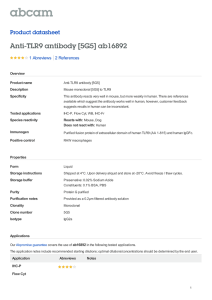 Anti-TLR9 antibody [5G5] ab16892 Product datasheet 1 Abreviews Overview