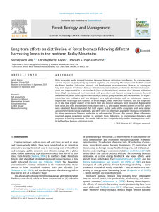 Long-term effects on distribution of forest biomass following different