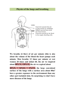 Physics of the lungs and breathing
