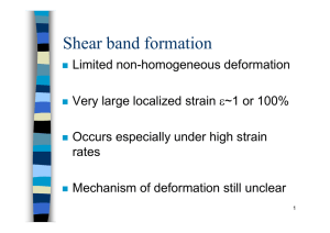 Shear band formation