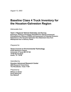 Baseline Class 4 Truck Inventory for the Houston-Galveston Region August 13, 2003