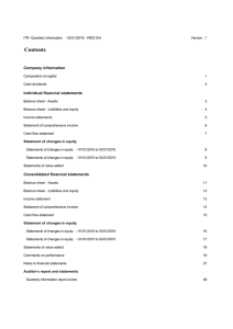 Contents  Company information Individual financial statements