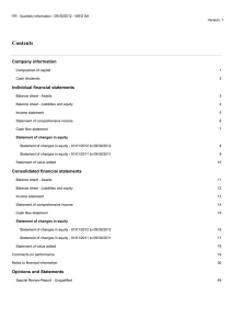 Contents  Company information Individual financial statements