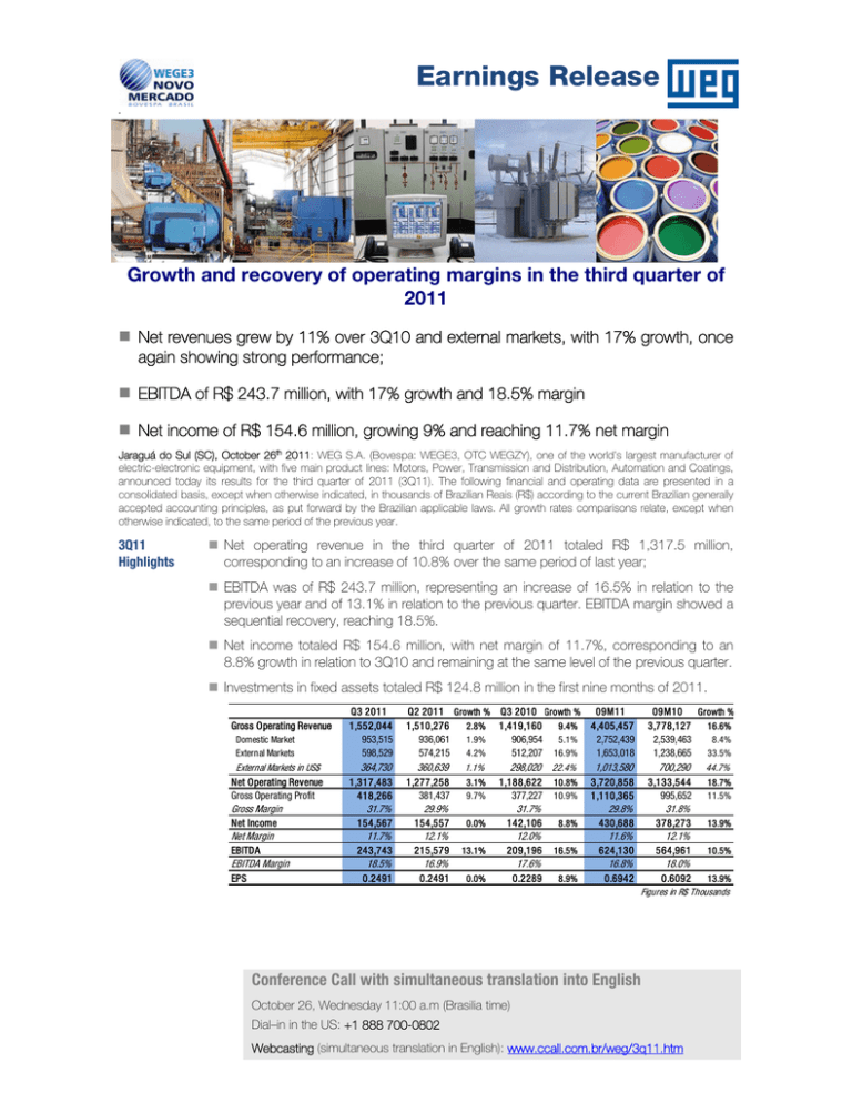 Earnings Release 2011