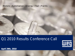 Q1 2010 Results Conference Call April 29th, 2010