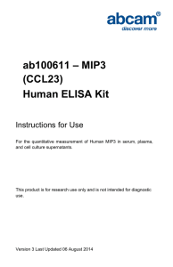 ab100611 – MIP3 (CCL23) Human ELISA Kit Instructions for Use