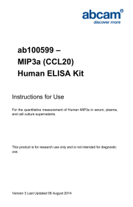 ab100599 – MIP3a (CCL20) Human ELISA Kit Instructions for Use