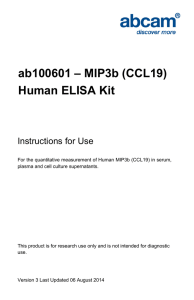 ab100601 – MIP3b (CCL19) Human ELISA Kit Instructions for Use