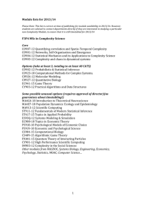 Module lists for 2013/14