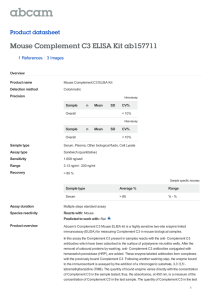 Mouse Complement C3 ELISA Kit ab157711 Product datasheet 1 References 3 Images