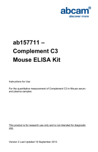 ab157711 – Complement C3 Mouse ELISA Kit