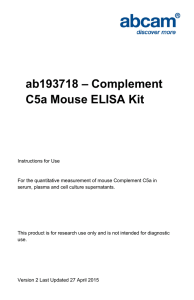 ab193718 – Complement C5a Mouse ELISA Kit