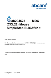 ab204525  –    MDC (CCL22) Mouse SimpleStep ELISA® Kit