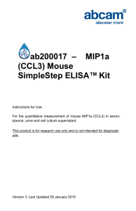 ab200017  –    MIP1a (CCL3) Mouse SimpleStep ELISA™ Kit