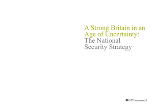 A Strong Britain in an Age of Uncertainty: The National Security Strategy