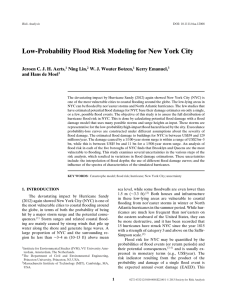 Low-Probability Flood Risk Modeling for New York City Ning Lin,