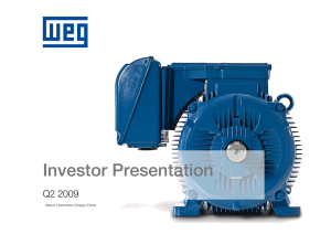Investor Presentation Q2 2009 Motors | Automation | Energy | Paints