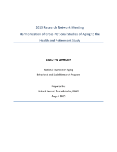 2013 Research Network Meeting Health and Retirement Study
