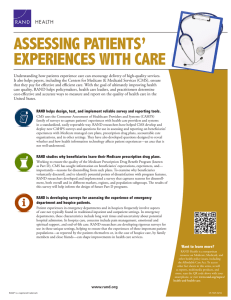 ASSESSING PATIENTS’ EXPERIENCES WITH CARE HEALTH