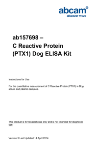 ab157698 – C Reactive Protein (PTX1) Dog ELISA Kit