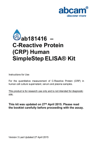 ab181416  – C-Reactive Protein (CRP) Human SimpleStep