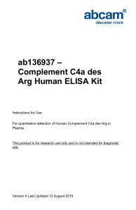 ab136937 – Complement C4a des Arg Human ELISA Kit