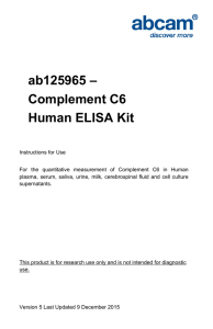 ab125965 – Complement C6 Human ELISA Kit