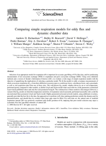 Comparing simple respiration models for eddy flux and dynamic chamber data