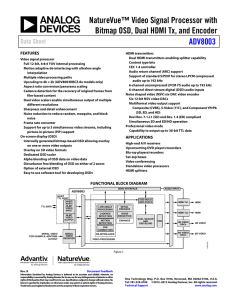 NatureVue™ Video Signal Processor with  ADV8003