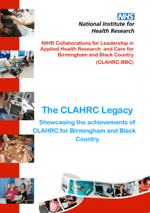 NIHR Collaborations for Leadership in Birmingham and Black Country