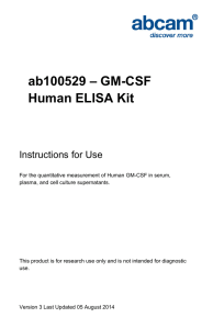 ab100529 – GM-CSF Human ELISA Kit Instructions for Use