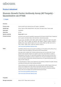 Human Growth Factor Antibody Array (40 Targets) - Quantitative ab197445