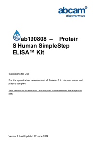 ab190808  –    Protein S Human SimpleStep ELISA™ Kit