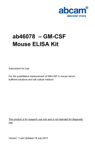 ab46078  – GM-CSF Mouse ELISA Kit