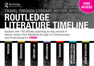 Routledge liteRatuRe timeline tRavel thRough liteRaRy histoRy with FRee