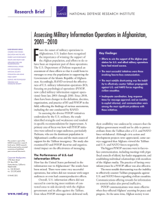F Assessing Military Information Operations in Afghanistan, 2001–2010