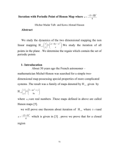 Iteration with Periodic Point of Henon Map where  Abstract