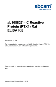 ab108827 – C Reactive Protein (PTX1) Rat ELISA Kit