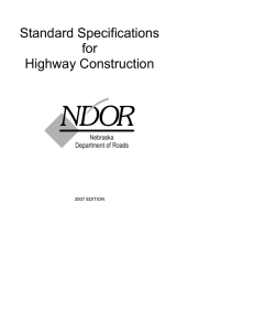 Standard Specifications for Highway Construction