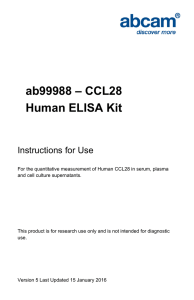 ab99988 – CCL28 Human ELISA Kit Instructions for Use