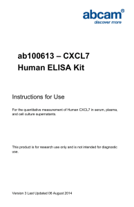 ab100613 – CXCL7 Human ELISA Kit Instructions for Use