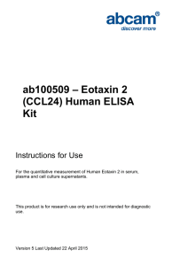 ab100509 – Eotaxin 2 (CCL24) Human ELISA Kit Instructions for Use