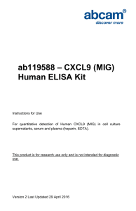 ab119588 – CXCL9 (MIG) Human ELISA Kit