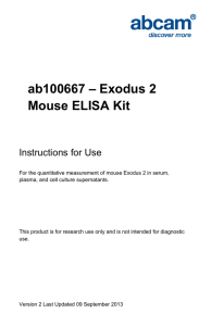 ab100667 – Exodus 2 Mouse ELISA Kit Instructions for Use