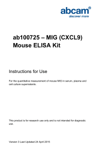 ab100725 – MIG (CXCL9) Mouse ELISA Kit Instructions for Use