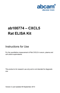 ab100774 – CXCL5 Rat ELISA Kit Instructions for Use