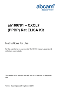 ab100781 – CXCL7 (PPBP) Rat ELISA Kit Instructions for Use