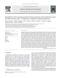 Quantiﬁcation of live aboveground forest biomass dynamics with Landsat time-series