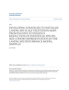 DEVELOPING STRATEGIES TO INITIALIZE LANDSCAPE-SCALE VEGETATION MAPS FROM FIA DATA TO ENHANCE